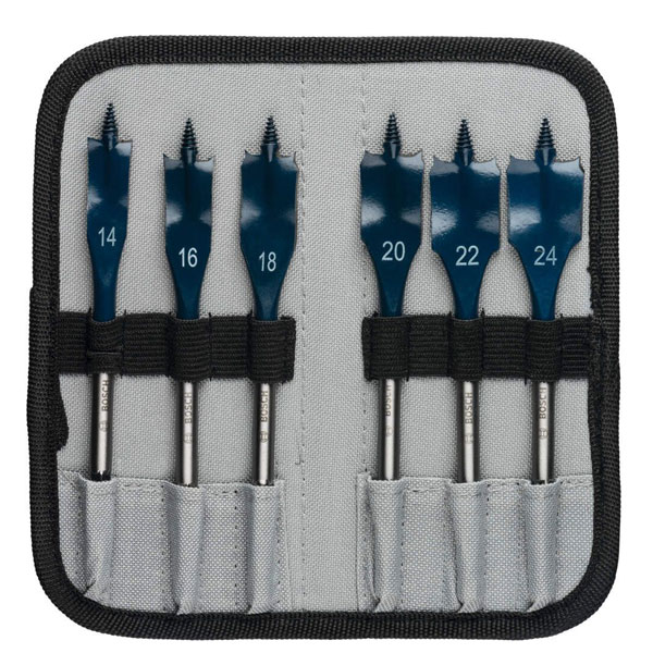 Bosch 6-delni set Self Cut Speed pljosnatih burgija u roll-up tašni 2608595424 Bosch 6-delni set Self Cut Speed pljosnatih burgija u roll-up tašni 2608595424