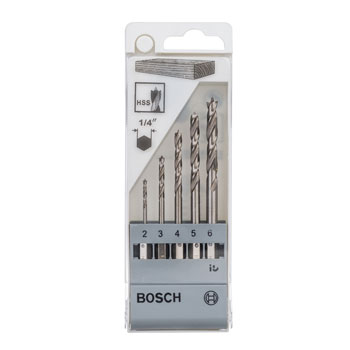 Bosch 5-delni set burgija za drvo 1/4 Bosch 5-delni set burgija za drvo 1/4
