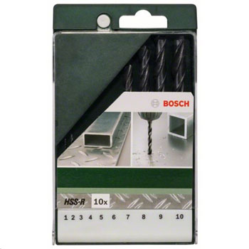 Bosch 10-delni set HSS-R burgija za metal DIN 338 2609255030 Bosch 10-delni set HSS-R burgija za metal DIN 338 2609255030