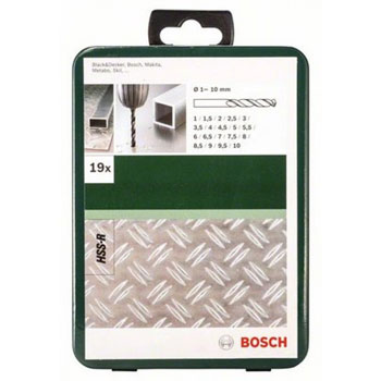 Bosch 19-delni set burgija za metal HSS-R DIN 338 2609255032 Bosch 19-delni set burgija za metal HSS-R DIN 338 2609255032