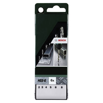Bosch 6-delni set HSS-G burgija za metal DIN 338 2609255060 Bosch 6-delni set HSS-G burgija za metal DIN 338 2609255060