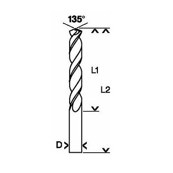 Bosch 6-delni set HSS-G burgija za metal DIN 338 2609255060 Bosch 6-delni set HSS-G burgija za metal DIN 338 2609255060