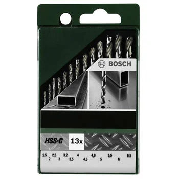 Bosch 13-delni set HSS-G burgija za metal DIN 338 2609255061 Bosch 13-delni set HSS-G burgija za metal DIN 338 2609255061