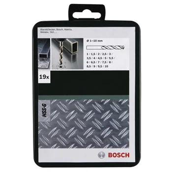 Bosch 19-delni set HSS-G burgija za metal DIN 338 2609255062 Bosch 19-delni set HSS-G burgija za metal DIN 338 2609255062