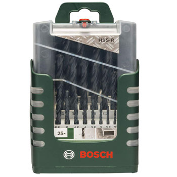 Bosch 25-delni set burgija za metal HSS-R DIN 338 2609255135 Bosch 25-delni set burgija za metal HSS-R DIN 338 2609255135