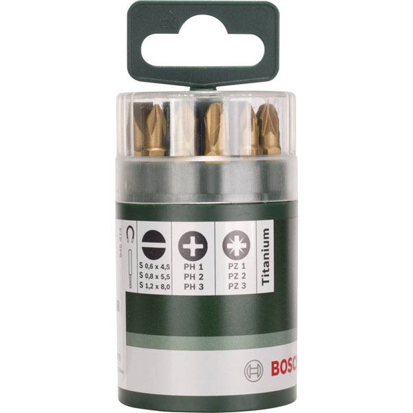 Bosch 10-delni set bitova Titanium S, PH, PZ 2609255978