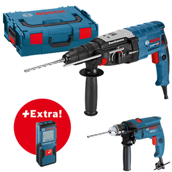 Bosch profesionalni set elektro-pneumatski čekić GBH 2-28 F + laserski daljinomer GLM 30 u L-BOXX 0611267609