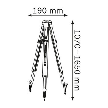 Bosch građevinski stativ BT 170 HD Professional 0601091B00 Bosch građevinski stativ BT 170 HD Professional 0601091B00