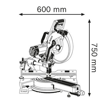 Bosch stacionarna kružna testera GCM 12 SDE Professional 0601B23100-1