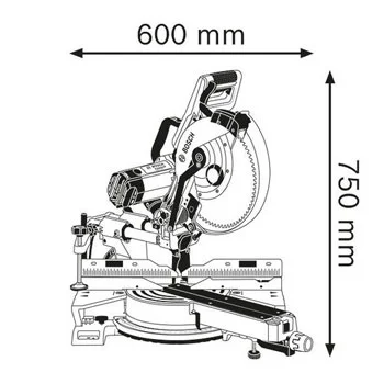 Bosch stacionarna kružna testera GCM 12 SDE Professional 0601B23100-1