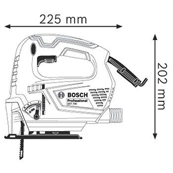 Bosch ubodna testera GST 700 Professional + 3 sunđera + 5 testera + torba 06012A7021-8