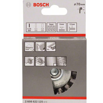 Bosch točak od pletene žice 70x0,35 mm nerđajući 2608622125 Bosch točak od pletene žice 70x0,35 mm nerđajući 2608622125