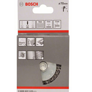 Bosch točak od talasaste žice 70x0,3 mm nerđajući  2608622122-1