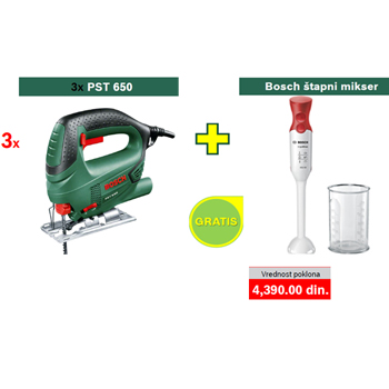 3 x Bosch ubodna testera PST 650 + POKLON Bosch Štapni mikser 