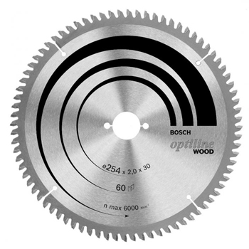 Bosch 2 x list kružne testere za drvo Optiline Wood 254x2,0x30mm 60T 2608644657-1