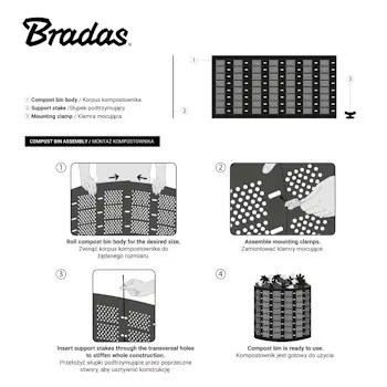 Bradas komposter 800L TQ-K09105BOX Bradas komposter 800L TQ-K09105BOX