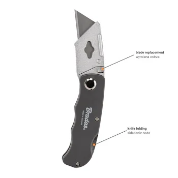 Bradas nož sklopivi metalni 19mm DIY-KN190201/B-1