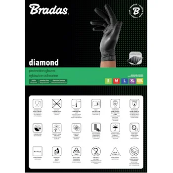 Bradas rukavice diamond nitril crne XXL 10-11 5907544455622 Bradas rukavice diamond nitril crne XXL 10-11 5907544455622