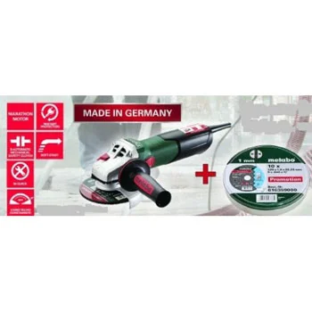 Metabo brusilica WEV 15-125 Quick Limited Edition + 10 kom. reznih ploča 125 x 1,0 x 22,23 mm 600468921-2