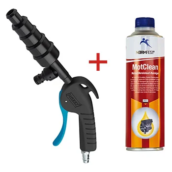 Akcijski komplet - Hazet pneumatski pištolj za čišćenje rashladnog sistema HZ-9048P-1 + Normfest sredstvo za čišćenje motora 500ml NF-2897-375