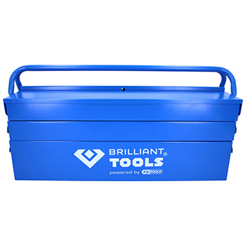 Brilliant Tools akcijski komplet - metalna kutija za alat + set bitova 32kom + 2 u 1 COB LED džepna lampa + brzi okasti ključ + čekić + skalpel BT-150852-2