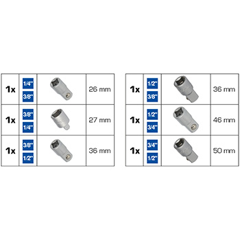 Brilliant Tools set adaptera 6 kom BT-024006 Brilliant Tools set adaptera 6 kom BT-024006