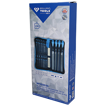 Brilliant Tools set turpija sa četkom, 19-delni BT-103030 Brilliant Tools set turpija sa četkom, 19-delni BT-103030