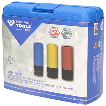 Brilliant Tools set gedora za aluminijumske felne 17/19/21mm BT-691005 Brilliant Tools set gedora za aluminijumske felne 17/19/21mm BT-691005