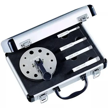 Carat set dijamantskih burgija Ø6/8/10 i 12mm sa priborom za centriranje hETDSET0000 Carat set dijamantskih burgija Ø6/8/10 i 12mm sa priborom za centriranje hETDSET0000