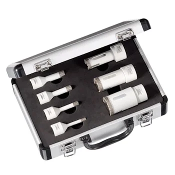 Carat set dijamantskih krunastih burgija Ø6-8-10-12-20-27-35mm x M14 EHS hEHSSET04NF Carat set dijamantskih krunastih burgija Ø6-8-10-12-20-27-35mm x M14 EHS hEHSSET04NF