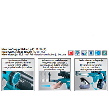 Makita čekić-bušilica HR2650 Makita čekić-bušilica HR2650