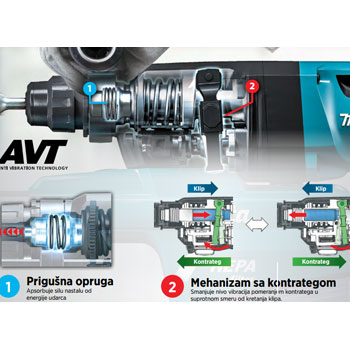 Makita čekić-bušilica HR2651 Makita čekić-bušilica HR2651