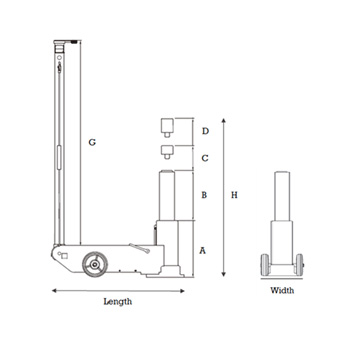 Chicago Pneumatic hidraulična dizalica 30t CP85031 Chicago Pneumatic hidraulična dizalica 30t CP85031