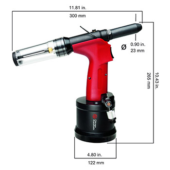 Chicago Pneumatic pištolj za pop nitne Fe/Inox do 4,8mm CP9883-3