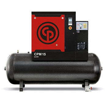 Chicago Pneumatic vijčani kompresor 11kW CPM 15 10 bara sa 500l rezervoarom sa sušačem Chicago Pneumatic vijčani kompresor 11kW CPM 15 10 bara sa 500l rezervoarom sa sušačem
