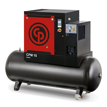 Chicago Pneumatic vijčani kompresor 11kW CPM 15 10 bara sa 500l rezervoarom sa sušačem Chicago Pneumatic vijčani kompresor 11kW CPM 15 10 bara sa 500l rezervoarom sa sušačem