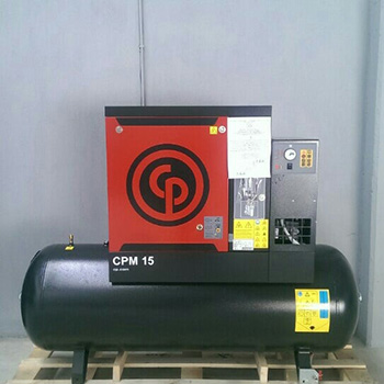 Chicago Pneumatic vijčani kompresor 11kW CPM 15 10 bara sa 500l rezervoarom sa sušačem Chicago Pneumatic vijčani kompresor 11kW CPM 15 10 bara sa 500l rezervoarom sa sušačem