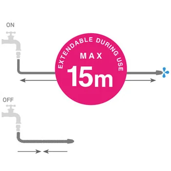 Rastegljivo crevo sa nastavcima 5-15m AQUA POP EASY 062784 Rastegljivo crevo sa nastavcima 5-15m AQUA POP EASY 062784