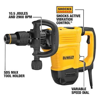 DeWalt elektro-pneumatski čekić za štemovanje SDS-Max 1350W D25832K DeWalt elektro-pneumatski čekić za štemovanje SDS-Max 1350W D25832K