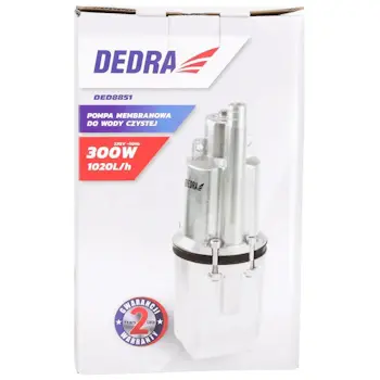 Dedra potapajuća membranska pumpa za čistu vodu 300W DED8851-8