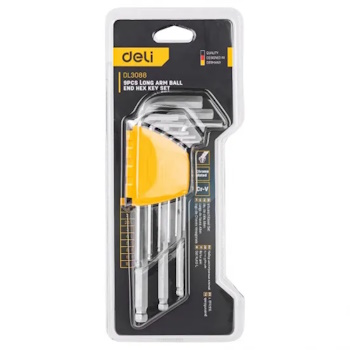 Deli inbus ključevi sa kuglicom dugi 1.5-10mm set 9/1 EDL3088 Deli inbus ključevi sa kuglicom dugi 1.5-10mm set 9/1 EDL3088
