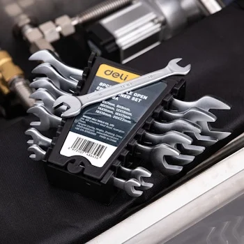 Deli duplo-viljuškasti ključevi 6-22mm set 8/1 EDL160008A Deli duplo-viljuškasti ključevi 6-22mm set 8/1 EDL160008A