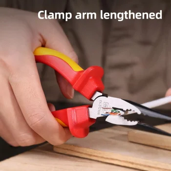 Deli električarska klešta špicasta VDE prava 160mm EDL512106 Deli električarska klešta špicasta VDE prava 160mm EDL512106