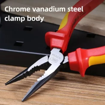 Deli električarska klešta špicasta VDE prava 160mm EDL512106 Deli električarska klešta špicasta VDE prava 160mm EDL512106