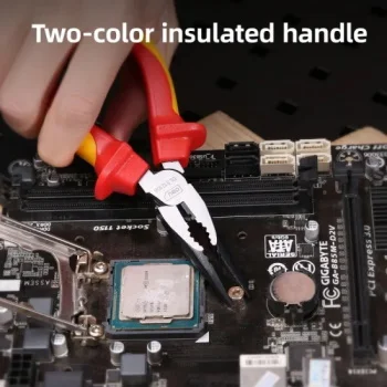 Deli električarska klešta špicasta VDE prava 160mm EDL512106 Deli električarska klešta špicasta VDE prava 160mm EDL512106