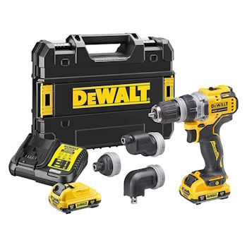 DeWalt akumulatorska bušilica odvijač 12V XR Multi-Head sa 2 baterije 3Ah DCD703L2T