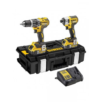 DeWalt set akumulatorskih bušilica DCK268P2T (DCD791 + DCF887 + 2 x baterija 18V/5Ah + punjač + kofer)-2