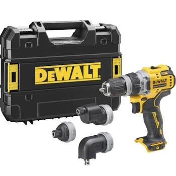 Dewalt akumulatorska bušilica odvijač sa 4 dodatne stezne glave Solo 12 V XR DCD703NT    