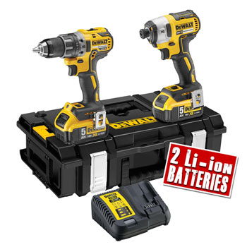 DeWalt set akumulatorskih bušilica DCK266P2 (DCD796 + DCF887 + 2 x baterija 18V + punjač + kofer)