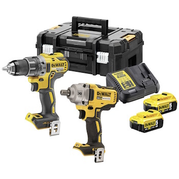 DeWalt set akumulatorskih bušilica DCK2077P2T (DCD791 + DCF894 + 2 x baterija 18V/5Ah + punjač + kofer)